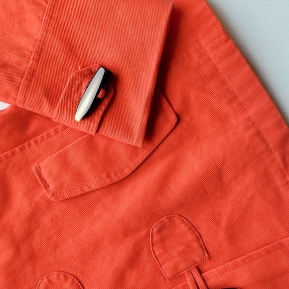Banana Republic Orange Spring Lightweight Toggle Jacket S - Picture 6 of 7